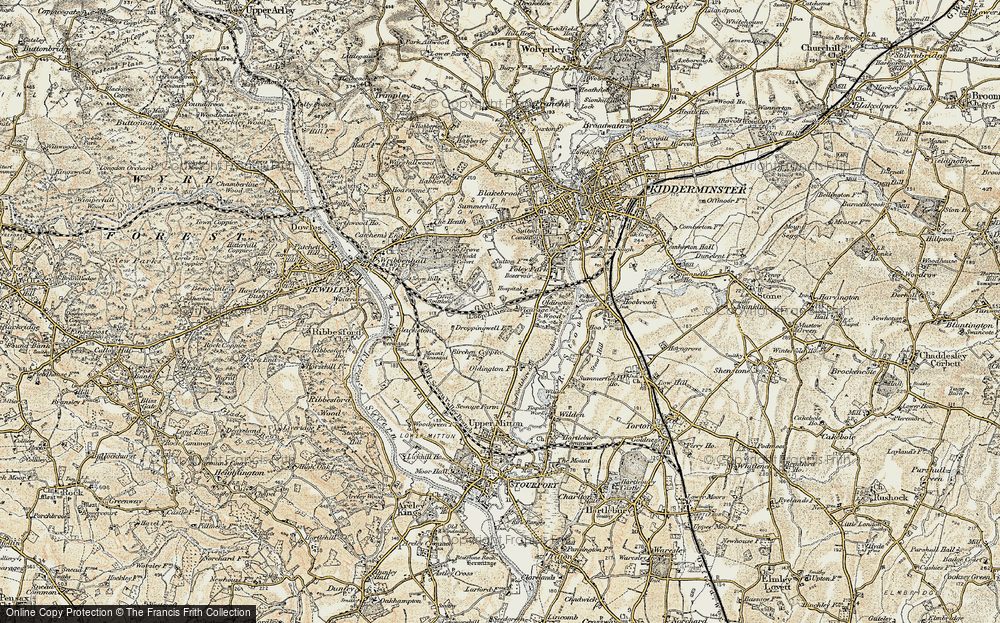 Old Map of Birchen Coppice, 1901-1902 in 1901-1902
