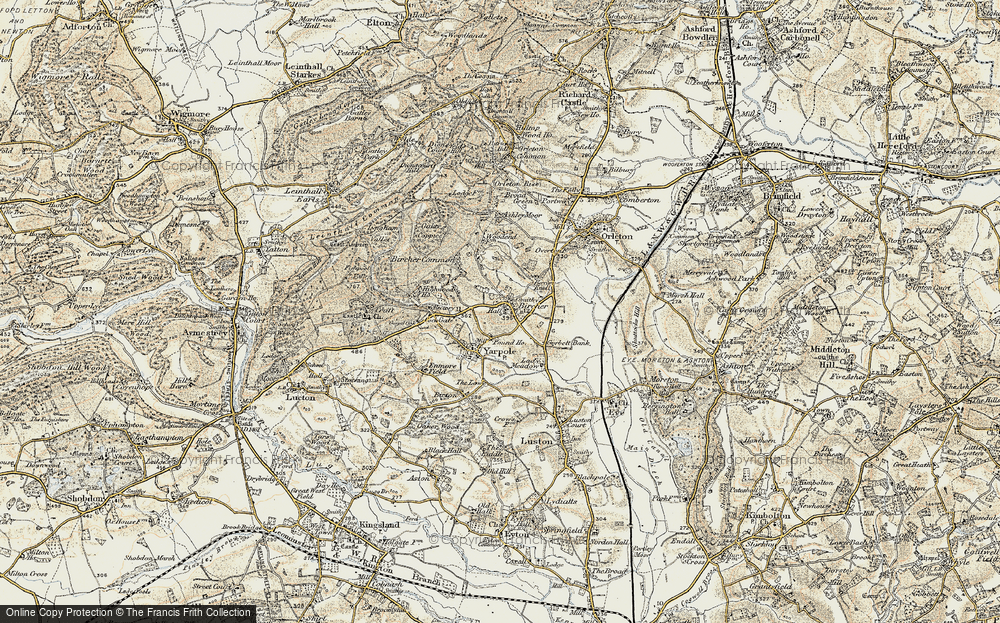 Old Map of Bircher, 1900-1903 in 1900-1903