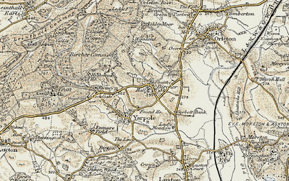 Old map of Bircher in 1900-1903