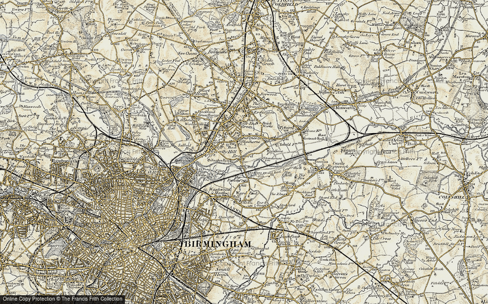 Old Map of Birches Green, 1901-1902 in 1901-1902