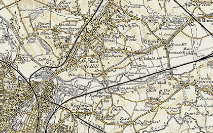 Old map of Birches Green in 1901-1902