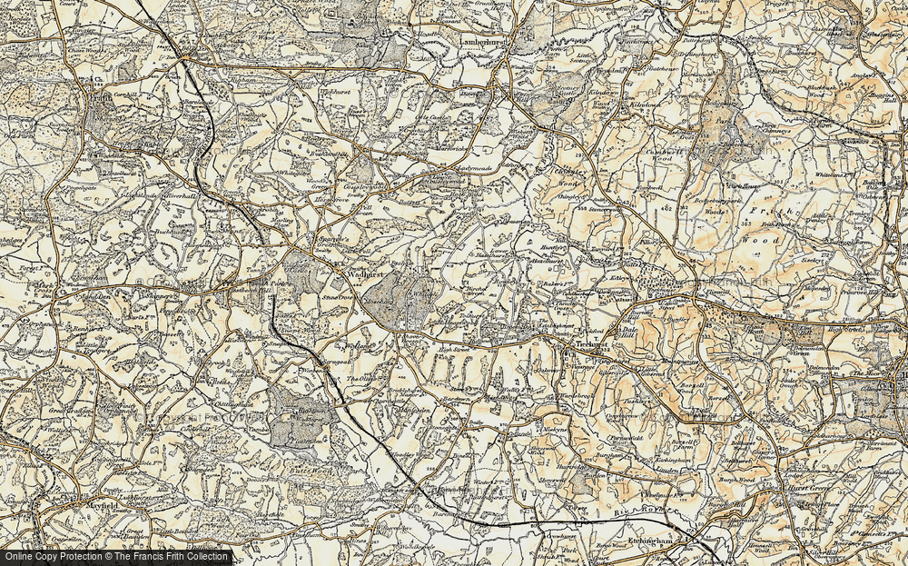 Old Map of Birchett's Green, 1898 in 1898