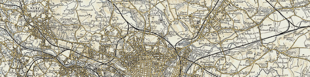 Old map of Birchfield in 1902