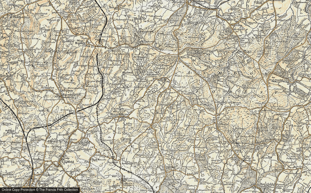 Old Map of Historic Map covering Westlands in 1898