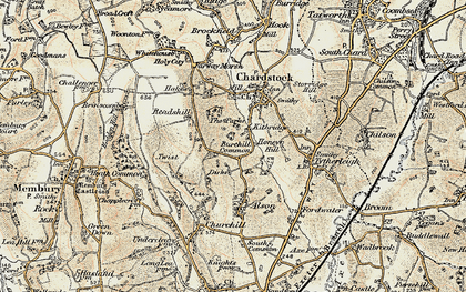 Old map of Birchill in 1898-1899
