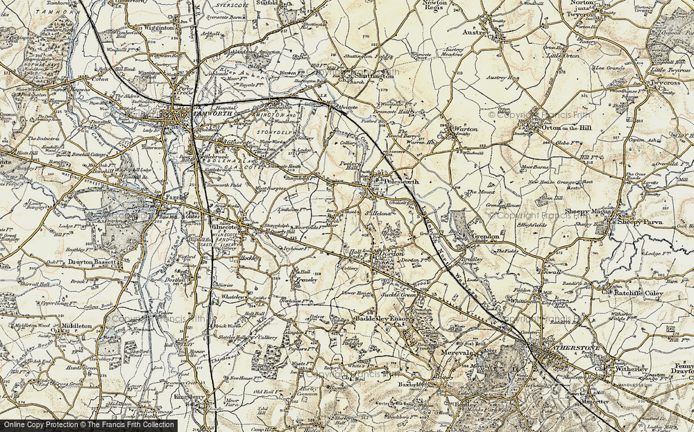 Old Map of Birchmoor, 1901-1902 in 1901-1902