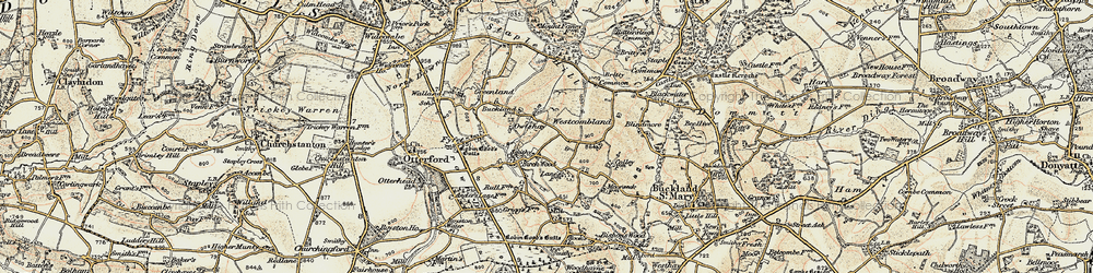 Old map of Birchwood in 1898-1900