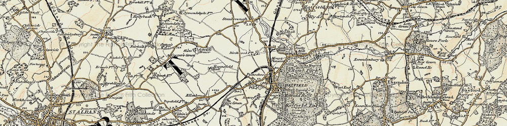 Old map of Birchwood in 1898