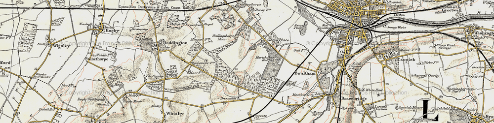 Old map of Birchwood in 1902-1903