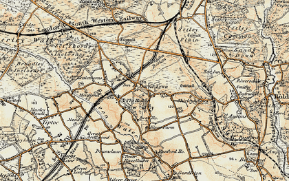 Old map of Widden Bottom in 1897-1909