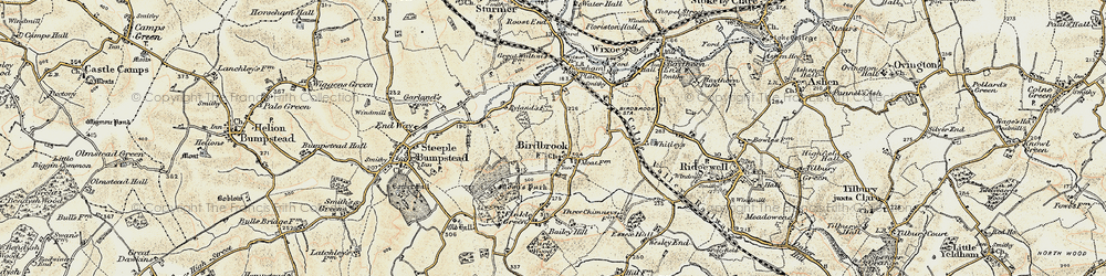 Old map of Birdbrook in 1898-1901