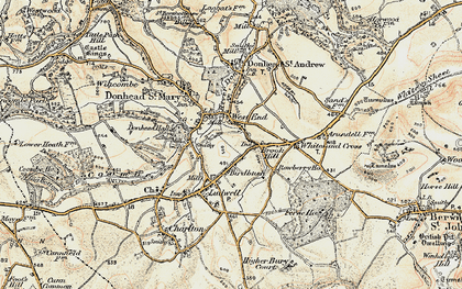 Old map of Birdbush in 1897-1909
