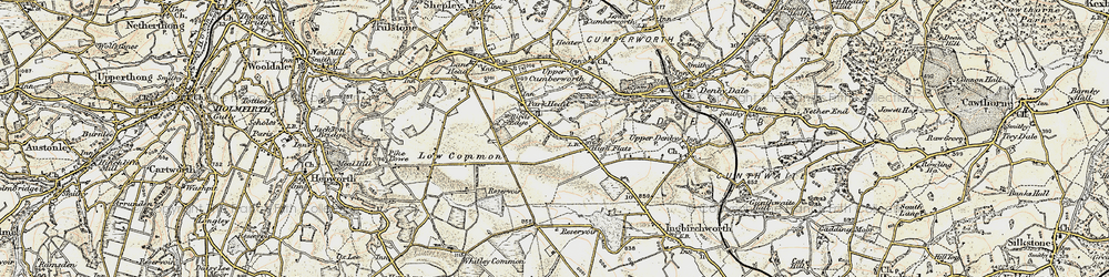 Old map of Broadstone Lodge in 1903
