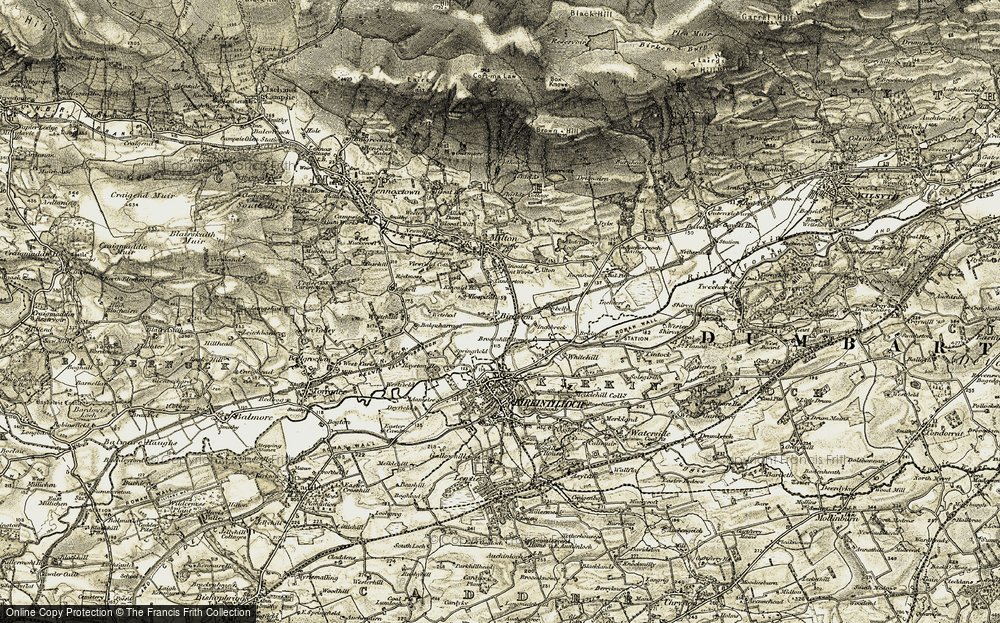 Old Map of Historic Map covering Wetshod in 1904-1907