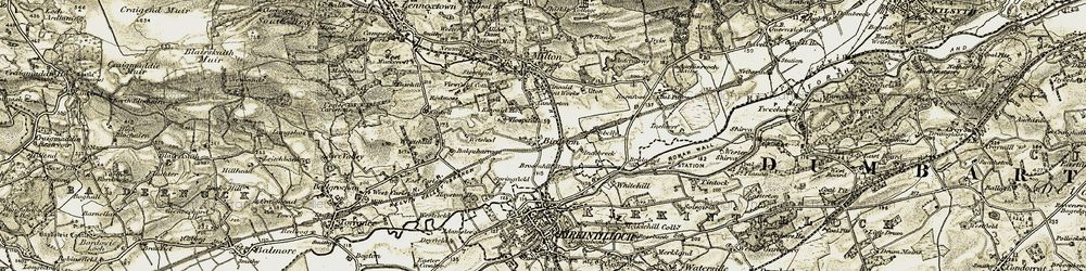 Old map of Birdston in 1904-1907