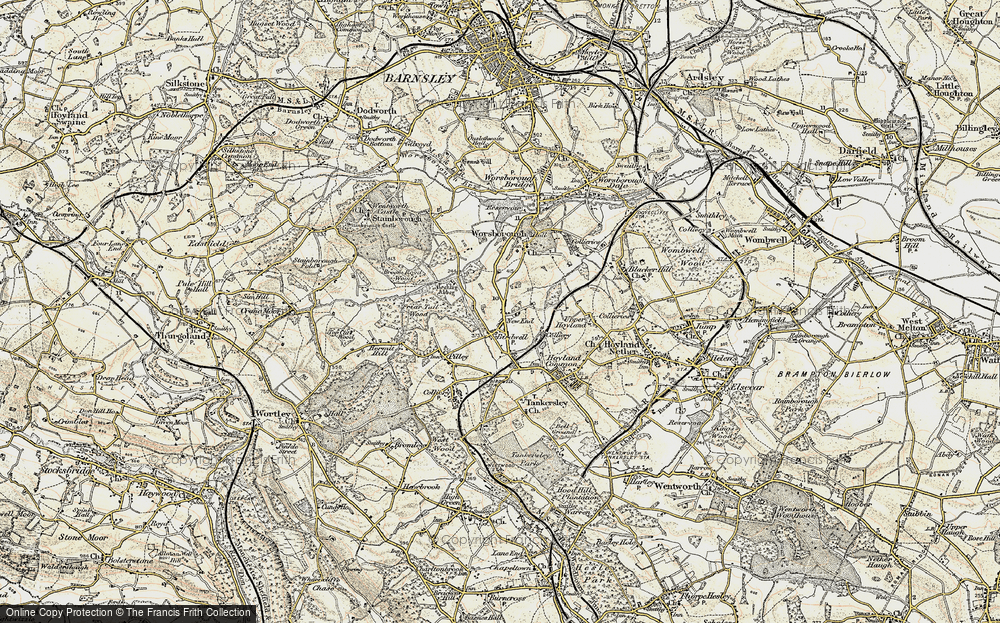 Old Map of Birdwell, 1903 in 1903