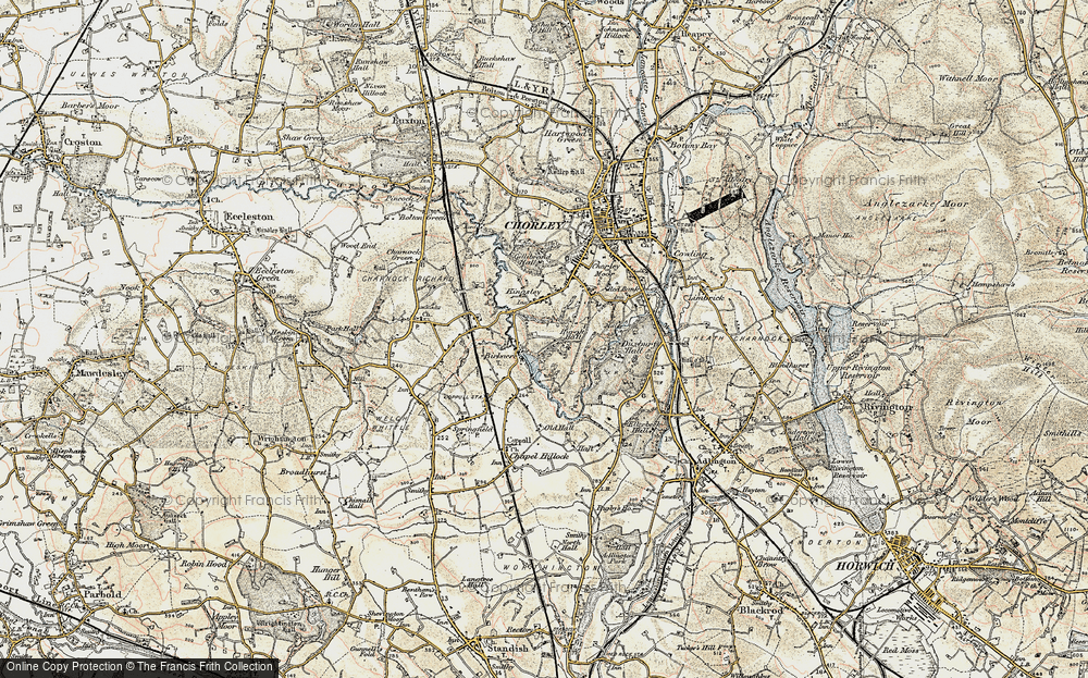 Old Map of Birkacre, 1903 in 1903