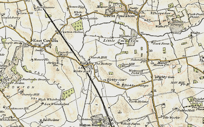 Old map of Wiske Ho in 1903-1904