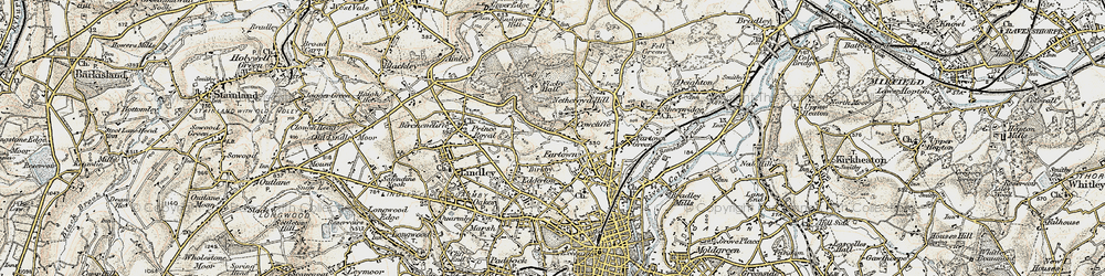 Old map of Birkby in 1903