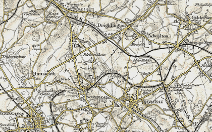 Old map of Birkenshaw Bottoms in 1903
