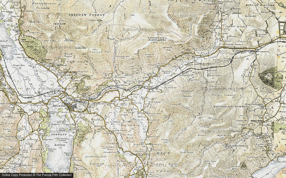 Old Map of Birkett Mire, 1901-1904 in 1901-1904
