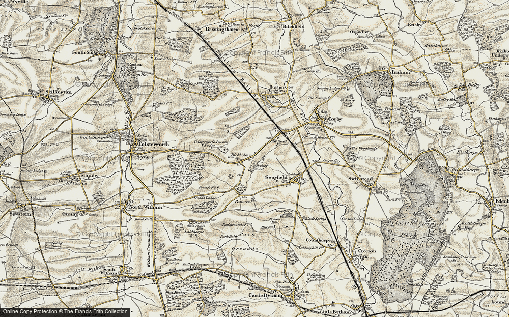 Old Map of Birkholme, 1901-1903 in 1901-1903