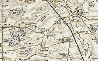 Old map of Birkholme in 1901-1903