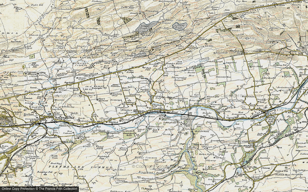 Old Map of Historic Map covering Brackies Burn in 1901-1904