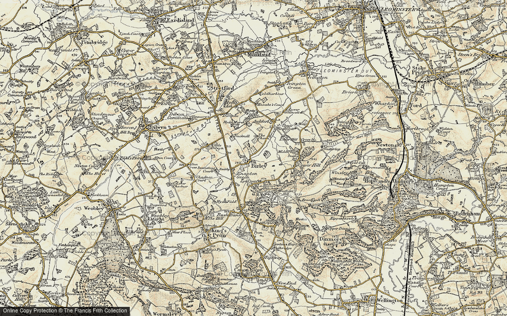 Old Map of Birley, 1900-1901 in 1900-1901