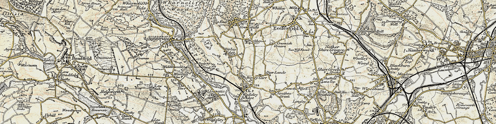 Old map of Birley Carr in 1903