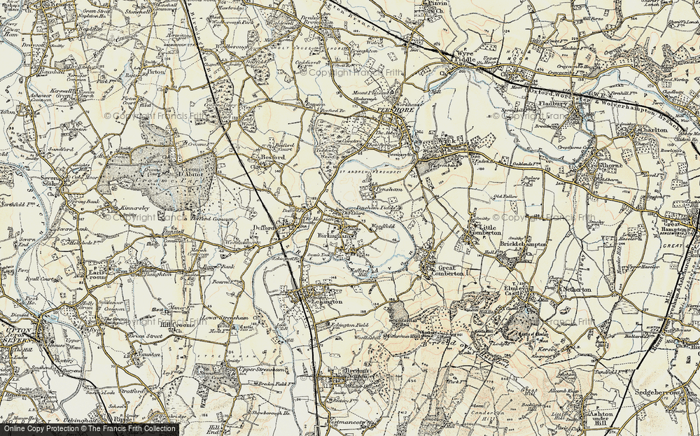Old Map of Birlingham, 1899-1901 in 1899-1901