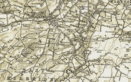 Old map of Birniehill in 1904-1905