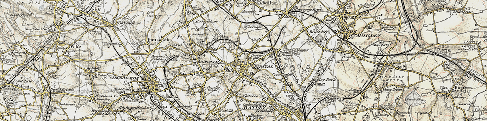 Old map of Birstall in 1903