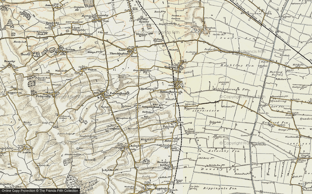 Old Map of Birthorpe, 1902-1903 in 1902-1903
