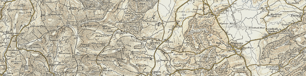 Old map of Willey Lodge in 1901-1903