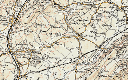 Old map of Birtley in 1902-1903