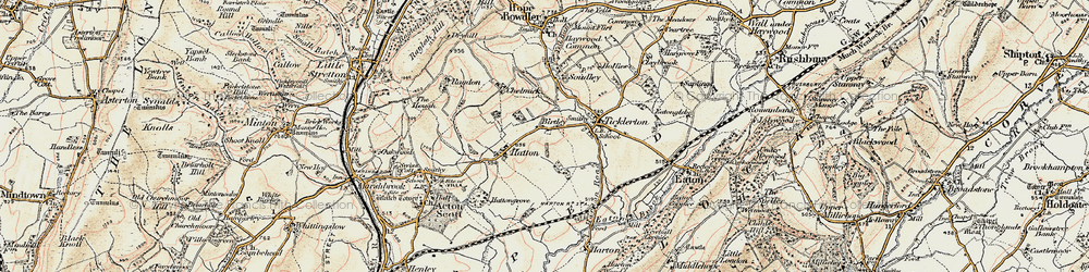 Old map of Birtley in 1902-1903