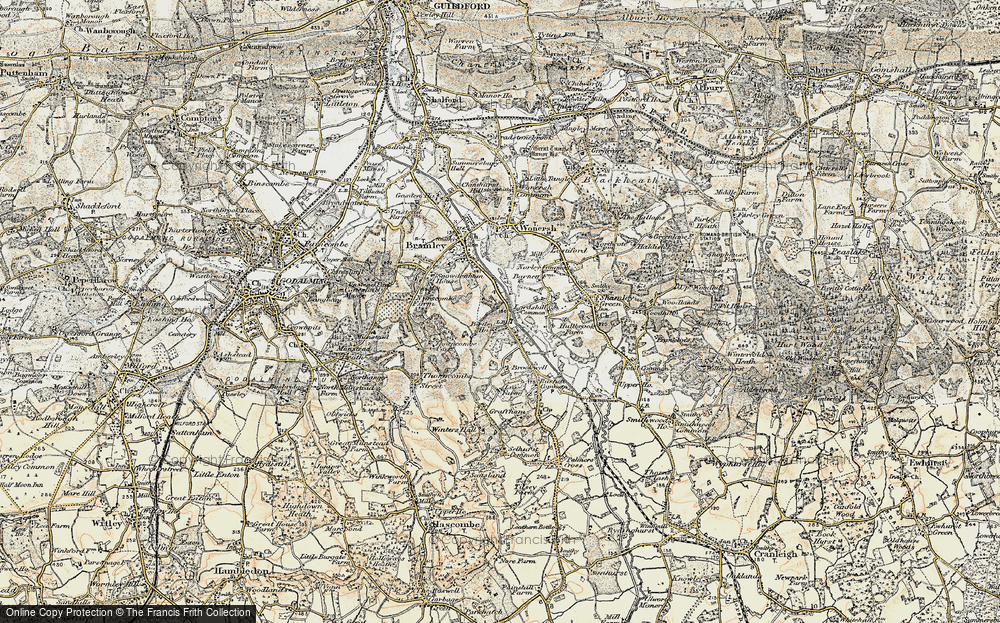 Old Map of Historic Map covering Birtley Ho in 1897-1909