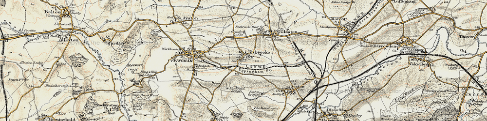 Old map of Bisbrooke in 1901-1903