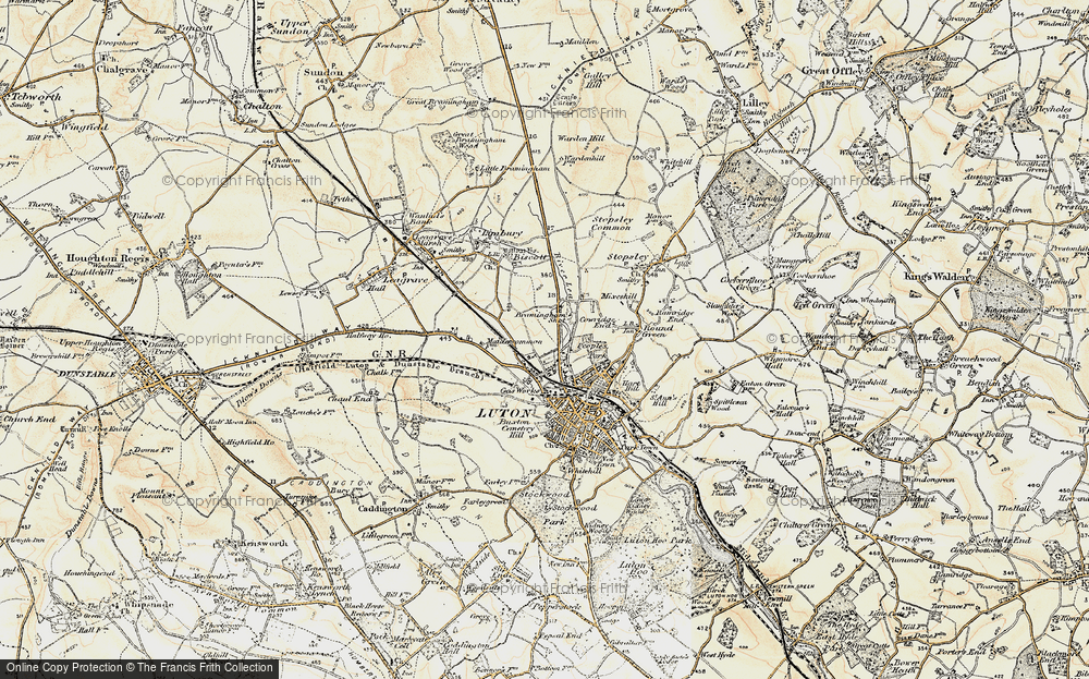 Old Map of Biscot, 1898-1899 in 1898-1899