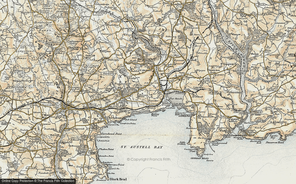 Old Map of Biscovey, 1900 in 1900