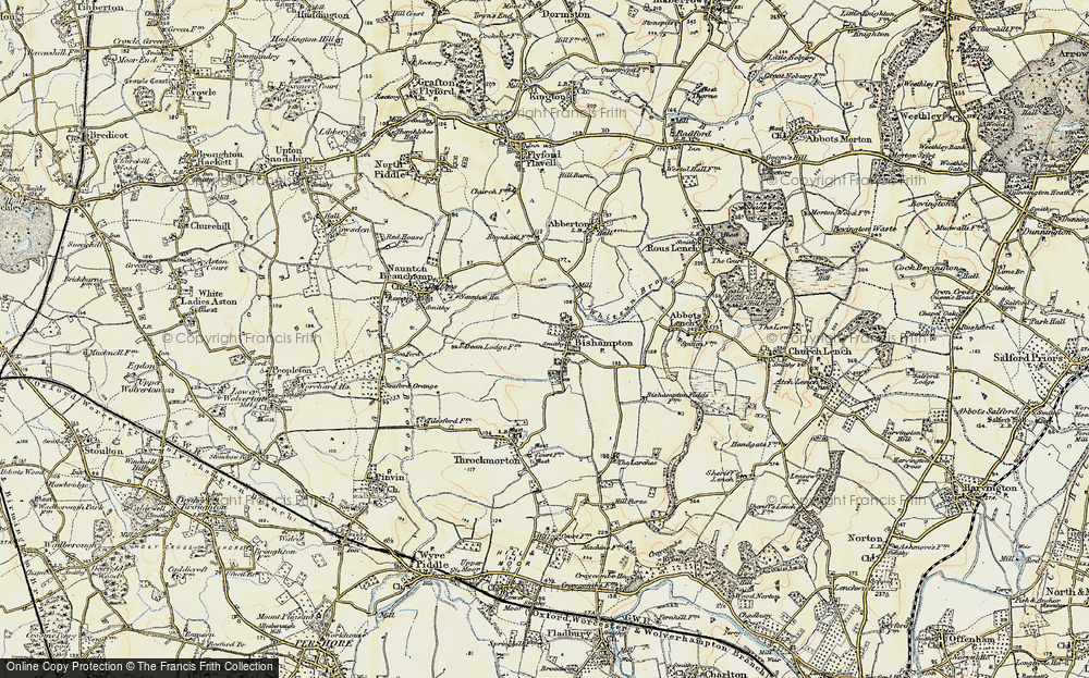 Old Map of Historic Map covering Whitsunn Brook in 1899-1901