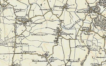 Old map of Bishampton in 1899-1901