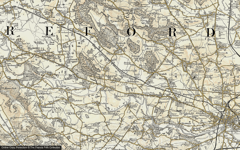 Old Map of Bishon Common, 1900-1901 in 1900-1901