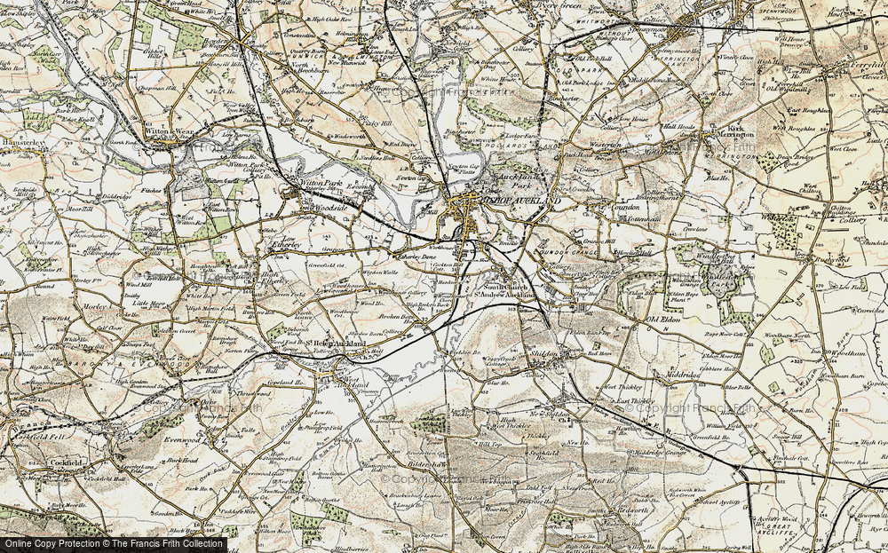 Old Map of Bishop Auckland, 1903-1904 in 1903-1904