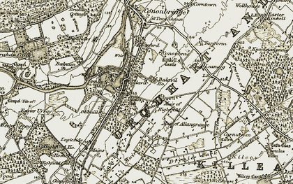 Old map of Bishop Kinkell in 1911-1912