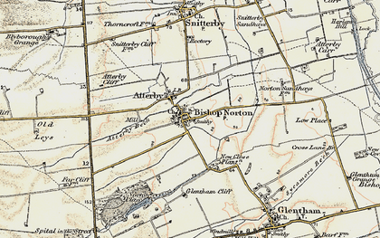 Old map of Bishop Norton in 1903