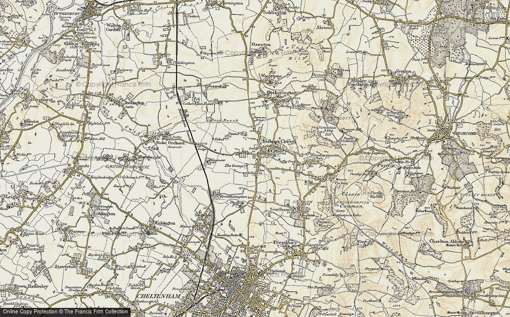 Old Map of Bishop's Cleeve, 1899-1900 in 1899-1900
