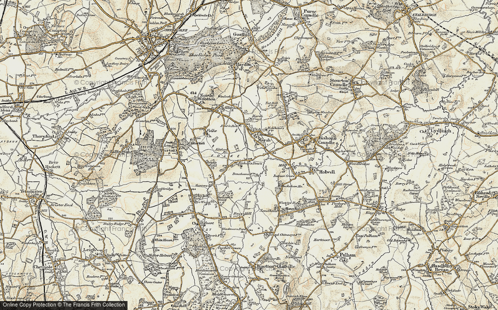 Old Map of Bishop's Down, 1899 in 1899