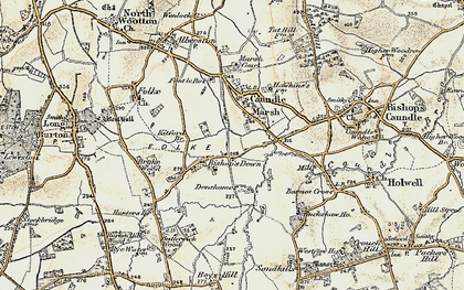 Old map of Broke Wood in 1899